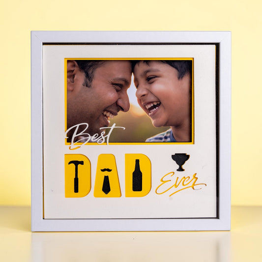 Best Dad Ever! Minimal Photo Frame