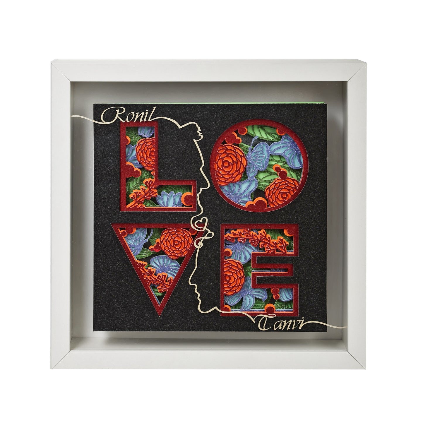 Personalized LOVE Frame – Custom Names Keepsake