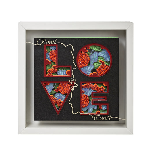 Personalized LOVE Frame – Custom Names Keepsake