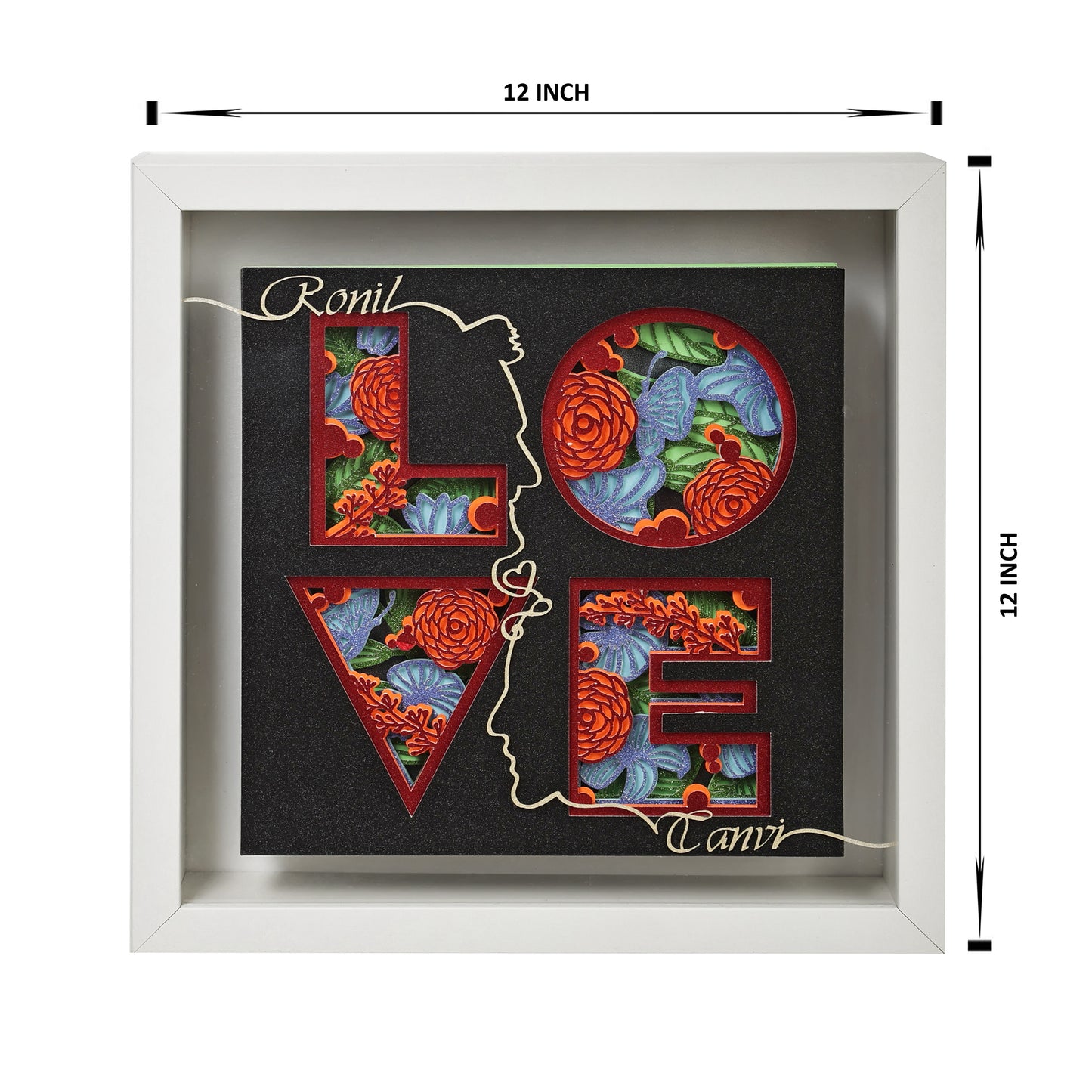 Personalized LOVE Frame – Custom Names Keepsake