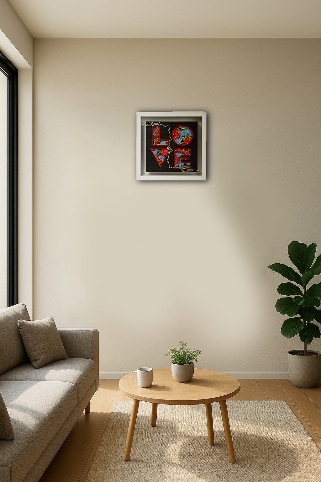 Personalized LOVE Frame – Custom Names Keepsake