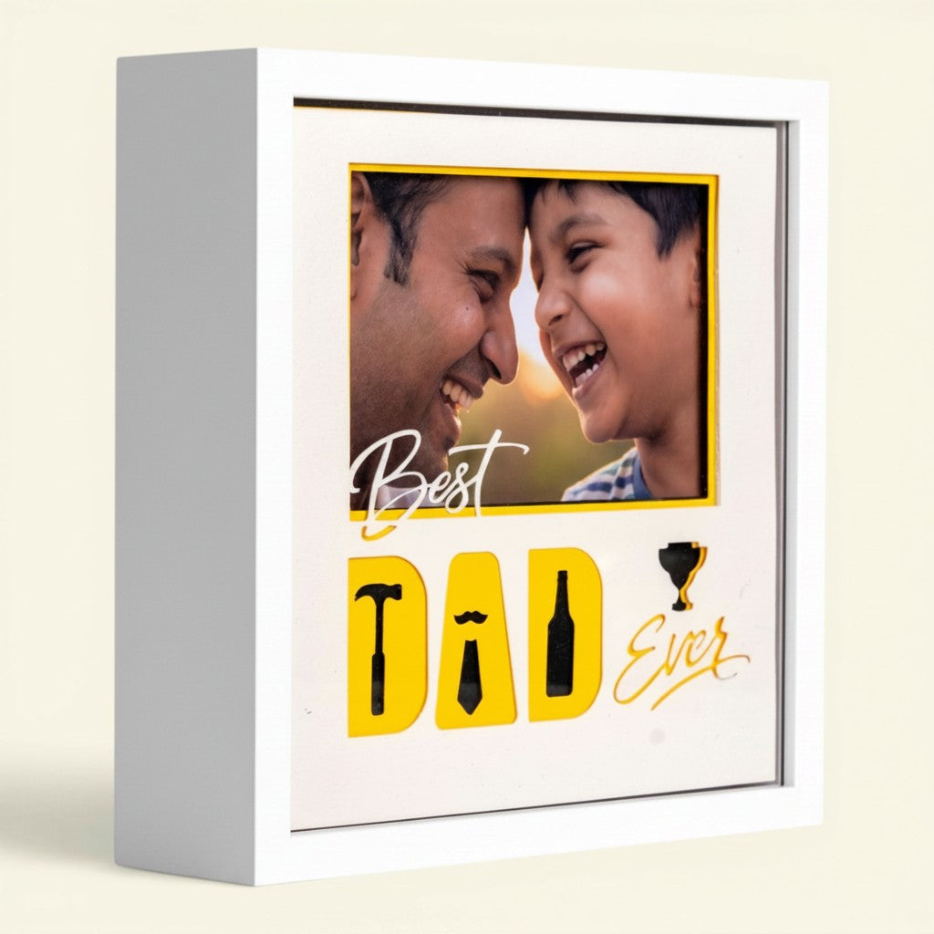 Best Dad Ever! Minimal Photo Frame