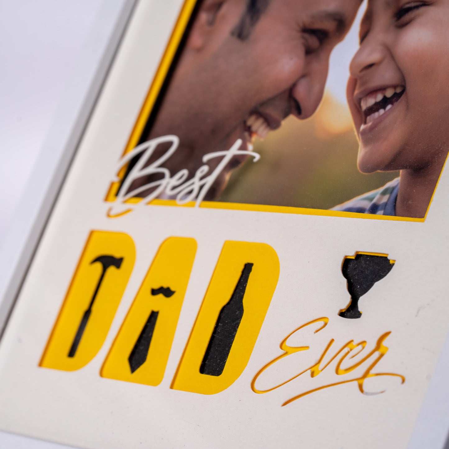 Best Dad Ever! Minimal Photo Frame